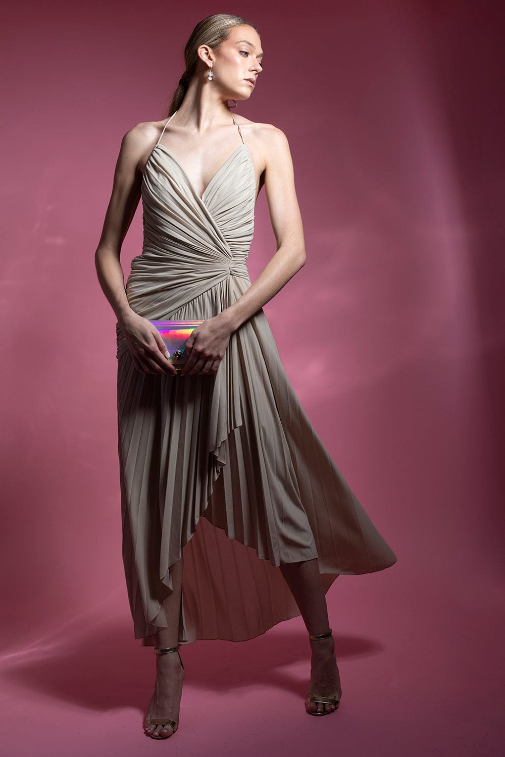 ALEXANDRE VAUTHIER-Long Pleated Dress-