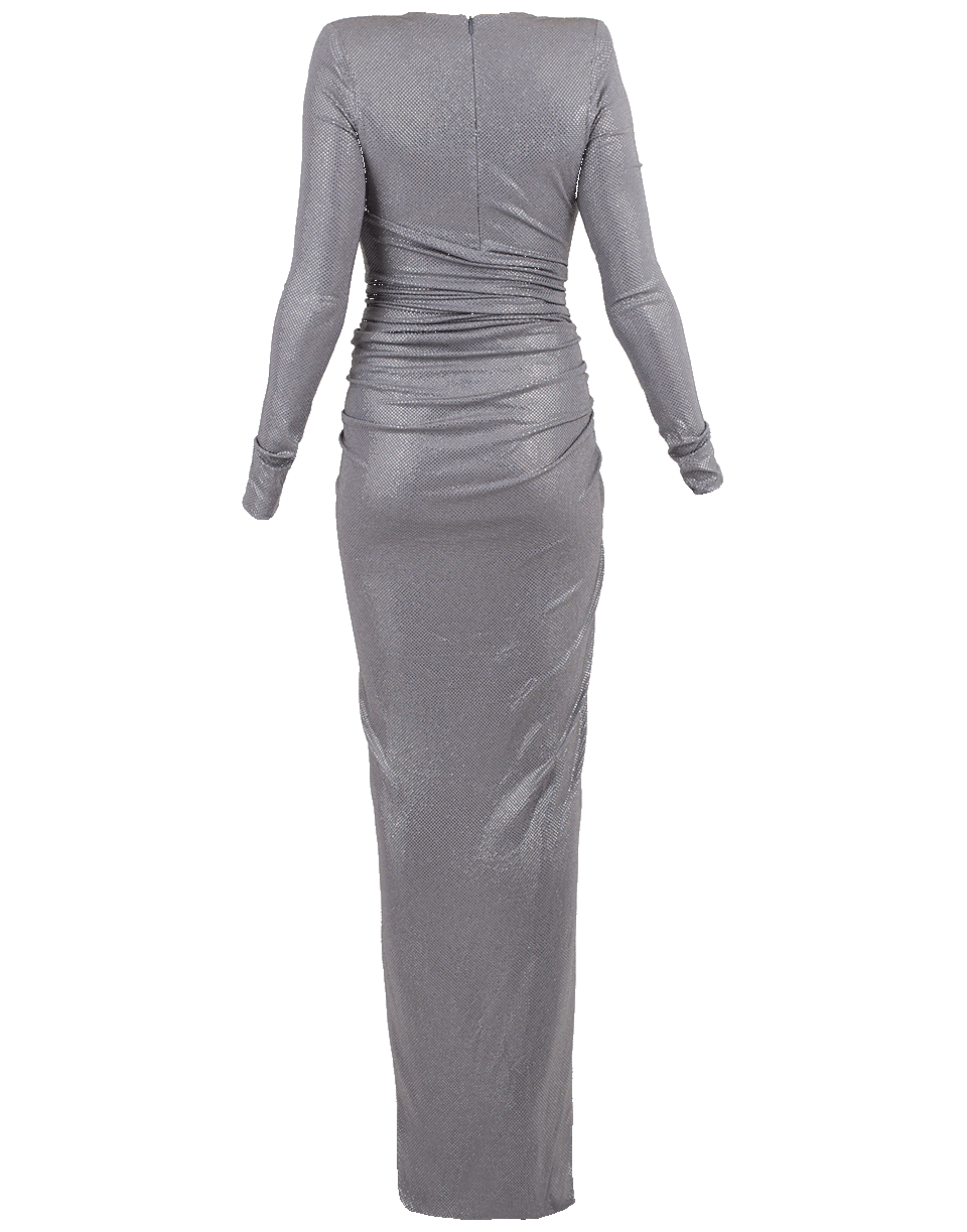 ALEXANDRE VAUTHIER-Microcrystal Gown-STEEL