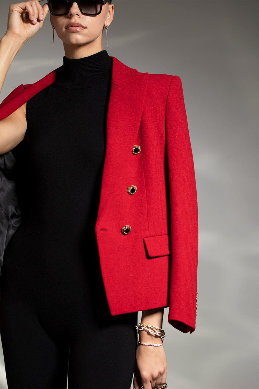 ALEXANDRE VAUTHIER-Wool Blazer-RED