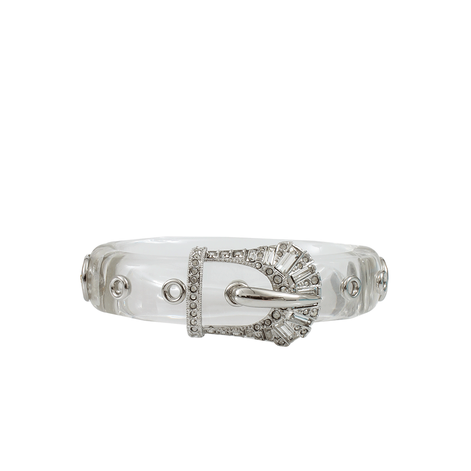 ALEXIS BITTAR-Crystal Belt Buckle Bangle-CLEAR
