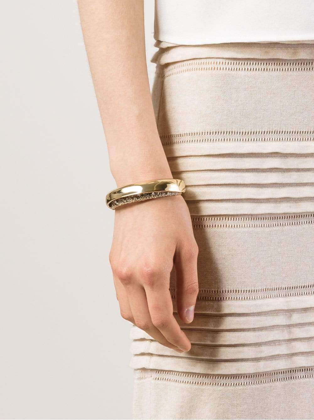 ALEXIS BITTAR-Secret Encrusted Hinge Bracelet-GOLD