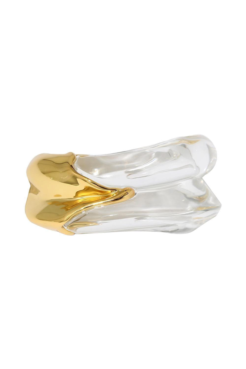 Wave Hinged Cuff Bracelet-CLEAR-JEWELRYBOUTIQUEBRACELET O-ALEXIS BITTAR