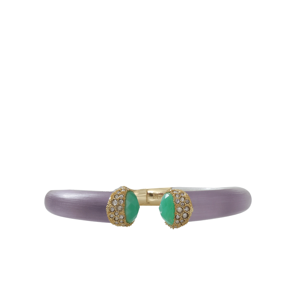 ALEXIS BITTAR-Face-To-Face Hinge Bracelet-AMETHYST/JADE
