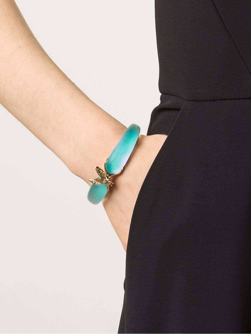 ALEXIS BITTAR-Iridescent Bumble Bee Bracelet-BLUE