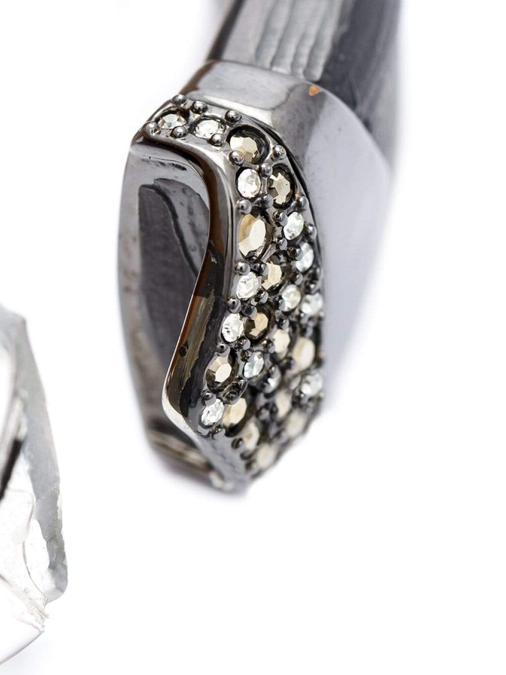 ALEXIS BITTAR-Chevron Section Hinge Bracelet-CLEAR