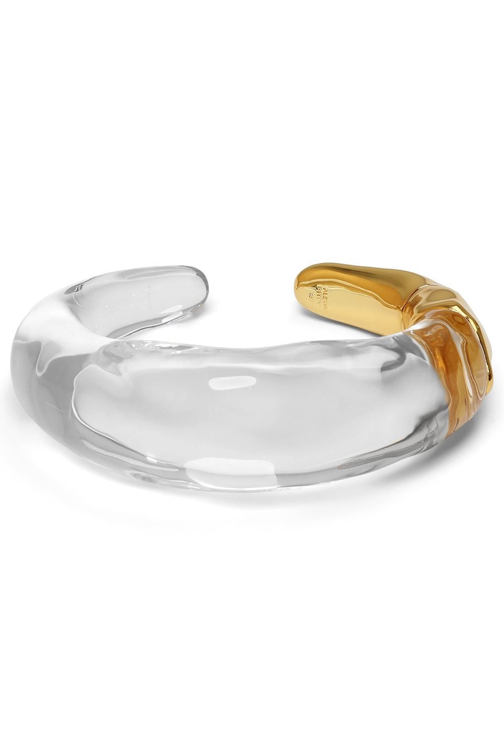 ALEXIS BITTAR-Large Molten Lucite Clear Cuff-CLEAR