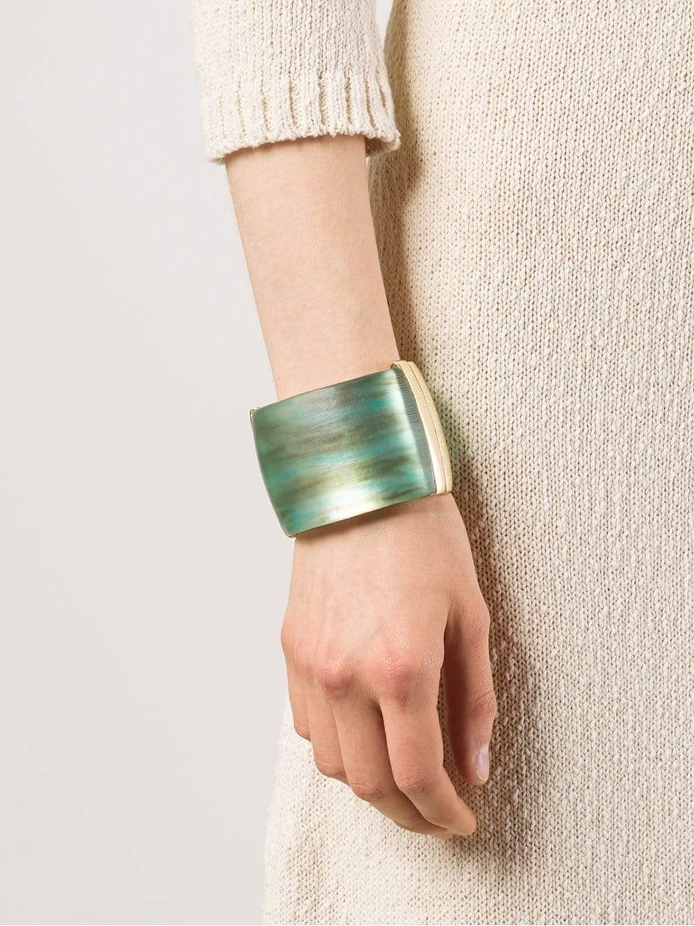 ALEXIS BITTAR-Liquid Metal Hinge Cuff-CLEAR