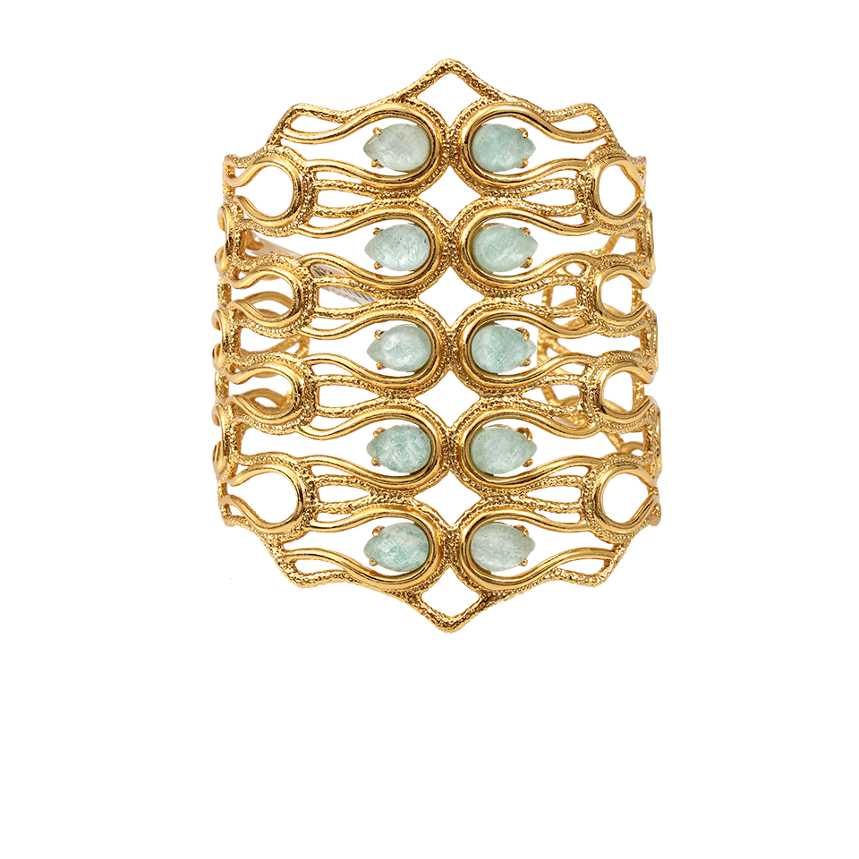 ALEXIS BITTAR-Scalloped Aigrette Cuff-GOLD