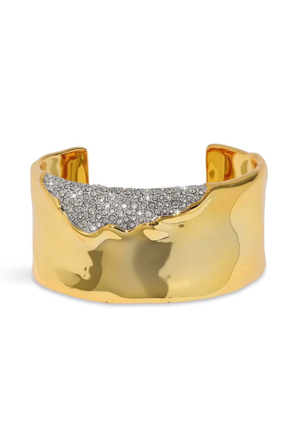 ALEXIS BITTAR-Solanale Wide Cuff Bracelet-GOLD