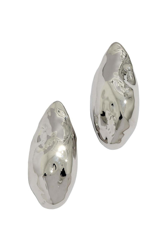 Molten Puffy Teardrop Earrings-SILVER-JEWELRYBOUTIQUEEARRING-ALEXIS BITTAR