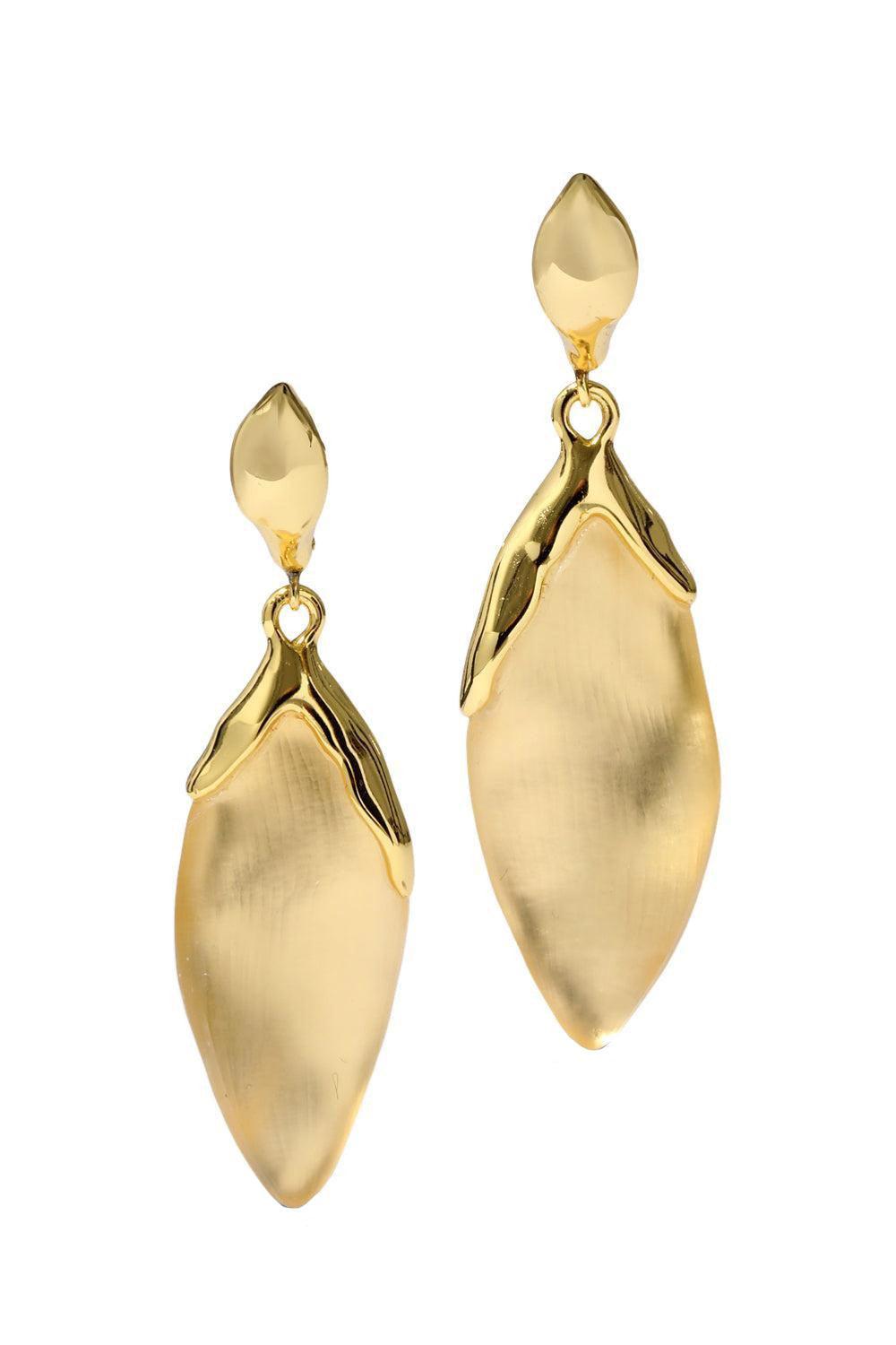 Lucite Petal Leverback Earrings