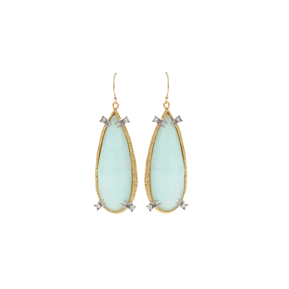 ALEXIS BITTAR-Crystal Stud Tear Drop Earrings-GOLD