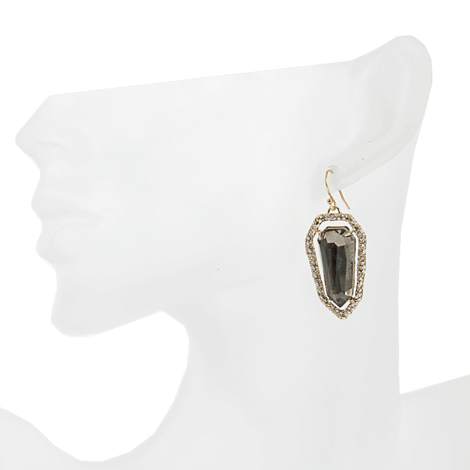 ALEXIS BITTAR-Delano Long Shield Earrings-GOLD