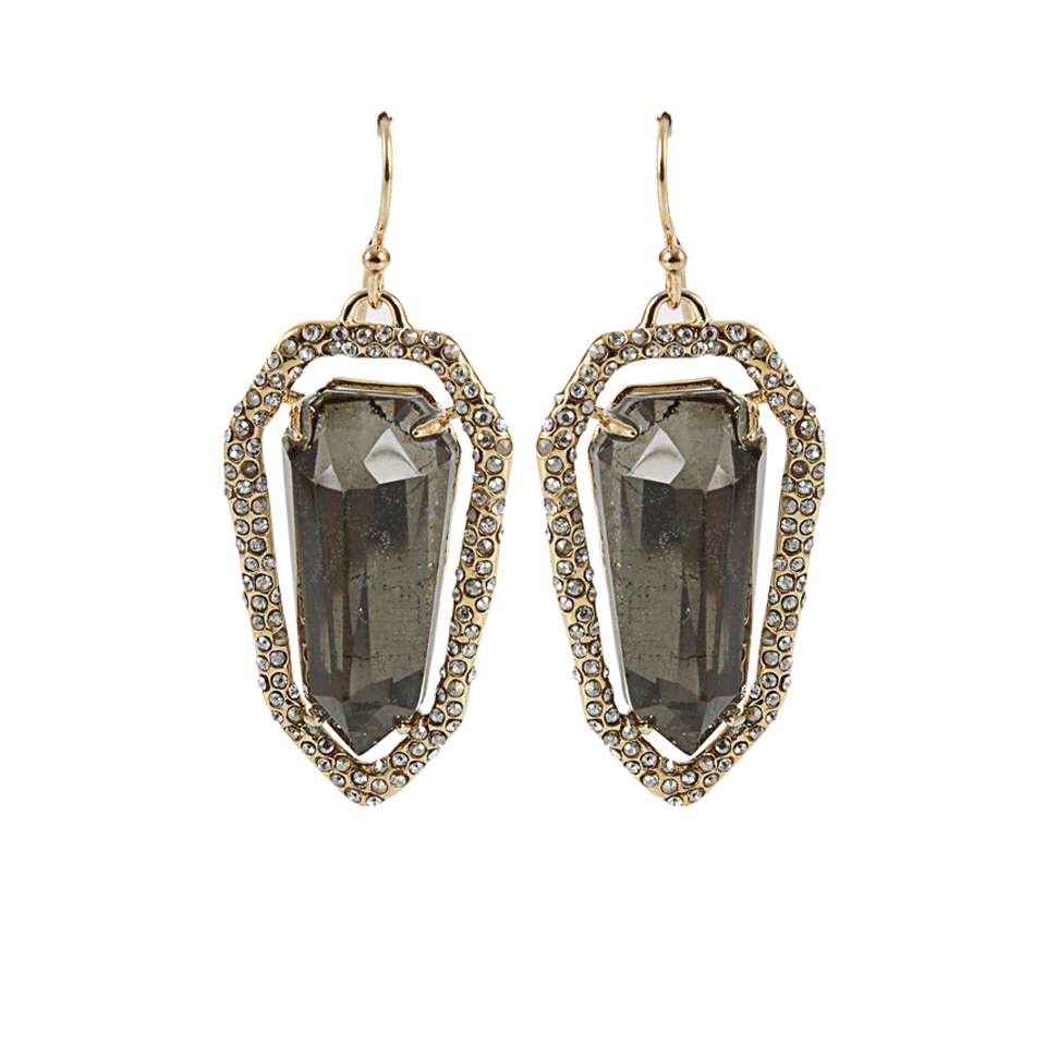 ALEXIS BITTAR-Delano Long Shield Earrings-GOLD