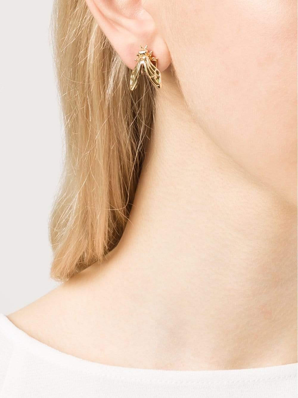 ALEXIS BITTAR-Irid Bumble Bee Earrings-GOLD