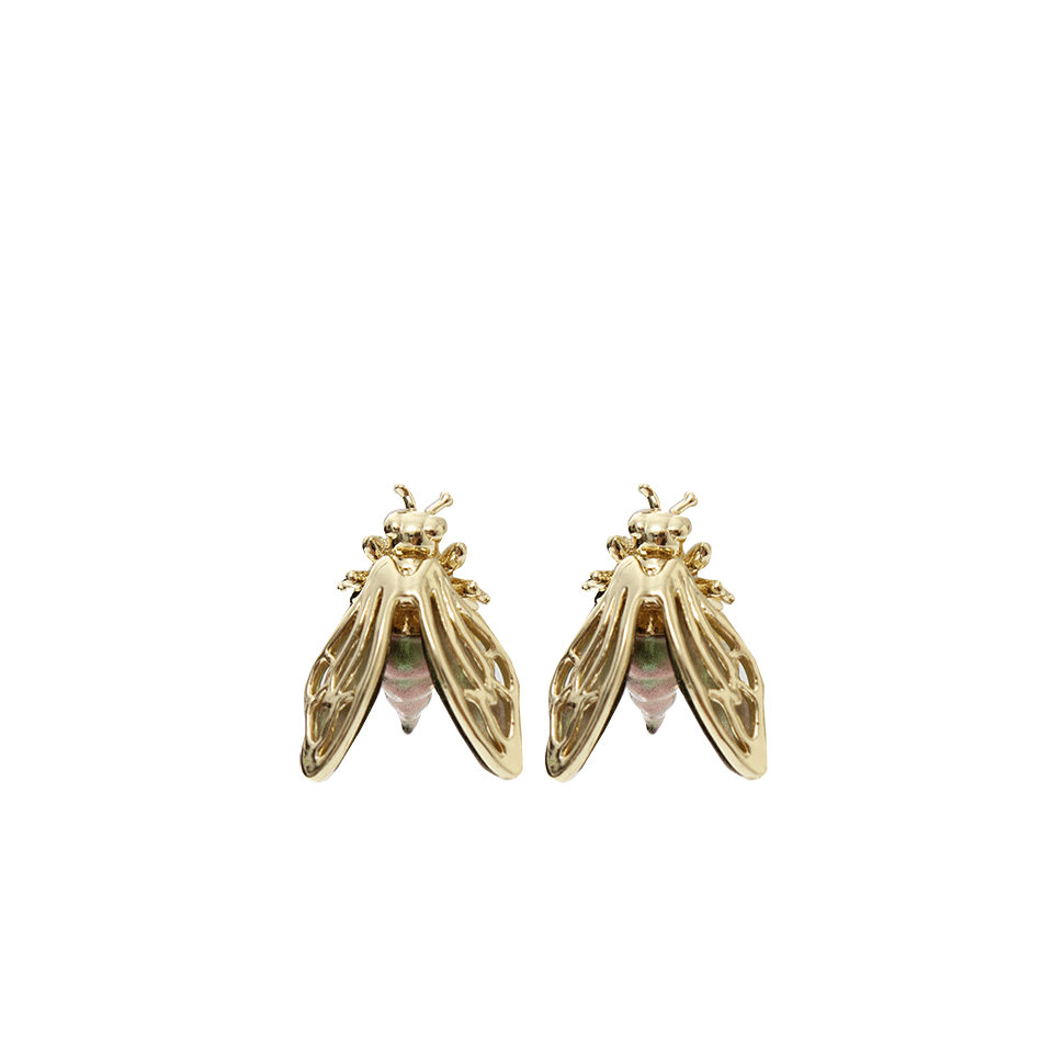 ALEXIS BITTAR-Irid Bumble Bee Earrings-GOLD