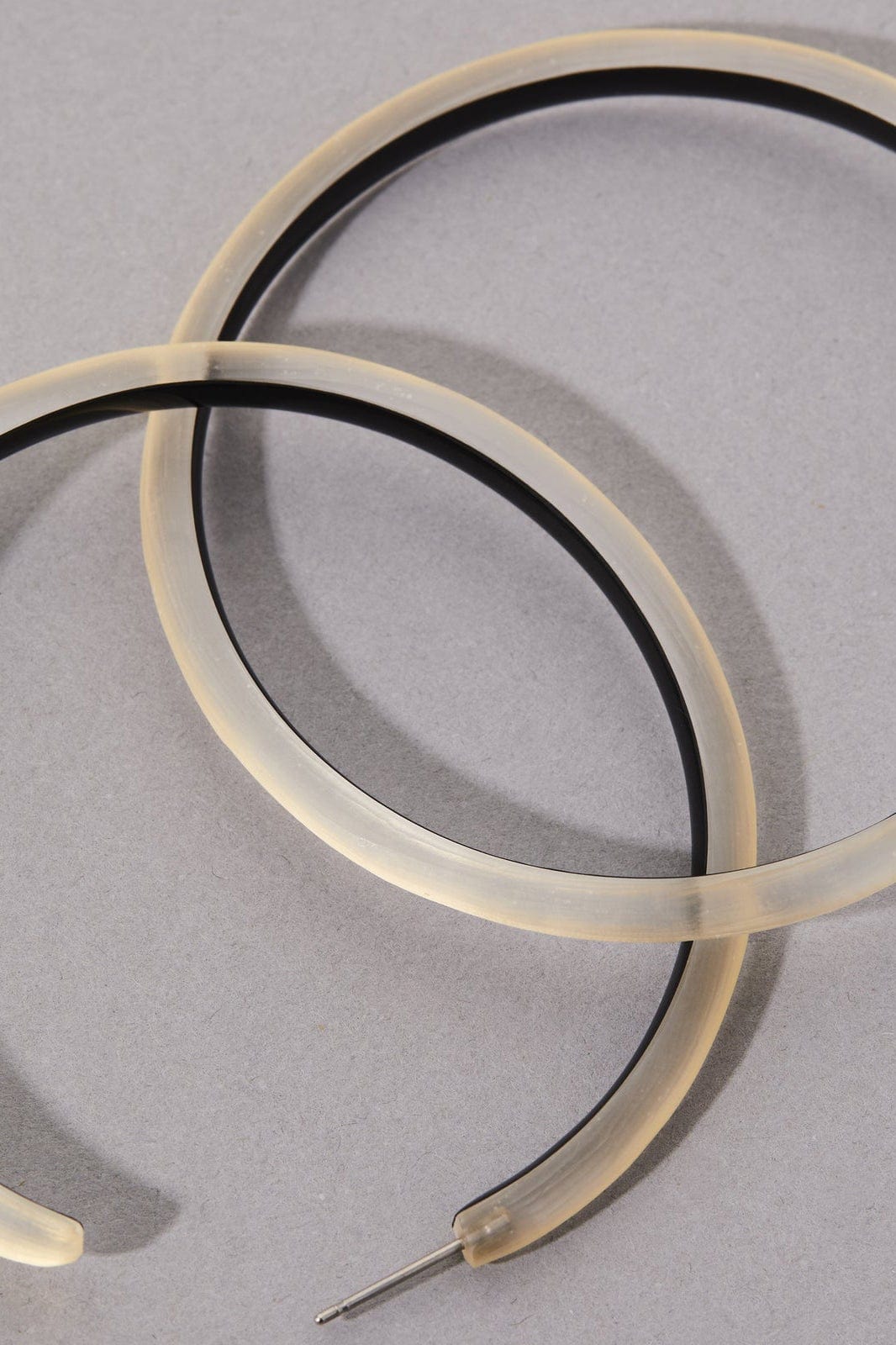 ALEXIS BITTAR-Gold Large Skinny Hoop Earrings-GOLD