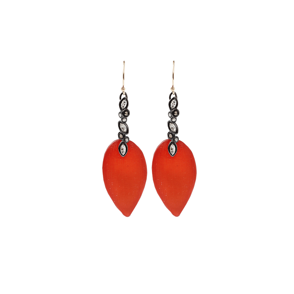 ALEXIS BITTAR-Crystal Lace Loop Earrings-ORANGE