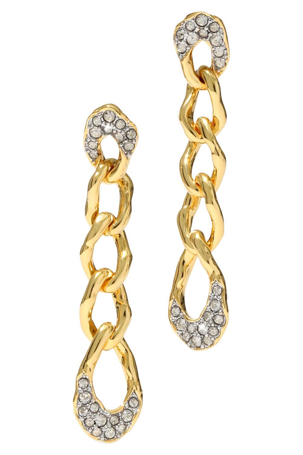 Crystal Solanales Chain Link Drop Earrings-YELLOW-JEWELRYBOUTIQUEEARRING-ALEXIS BITTAR