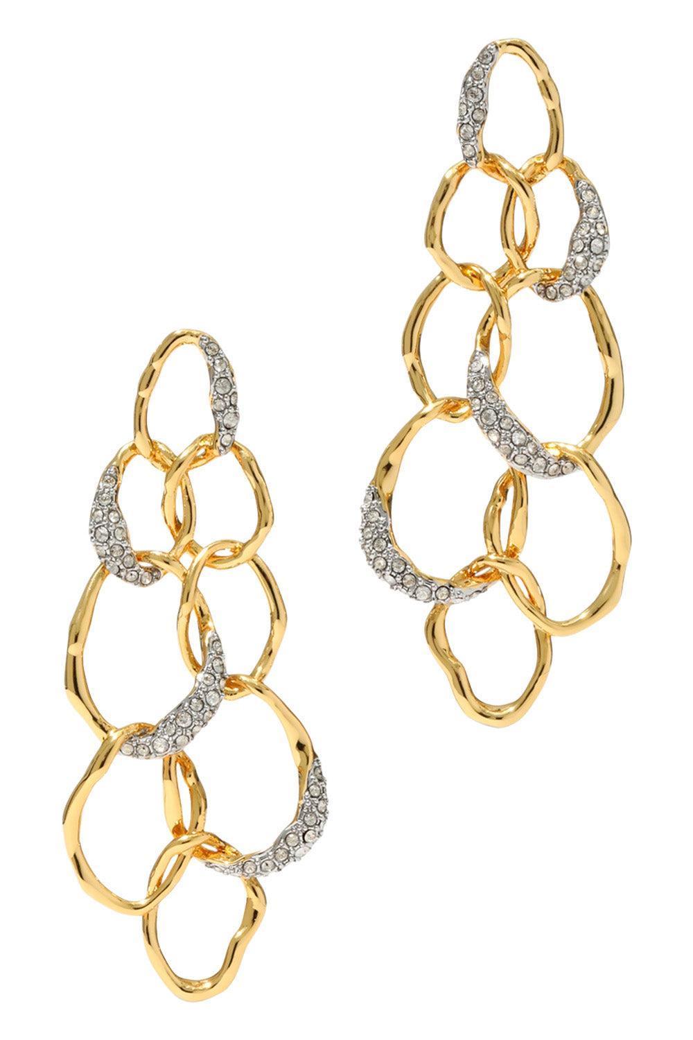 Crystal Solanales Linked Orb Earrings-YELLOW-JEWELRYBOUTIQUEEARRING-ALEXIS BITTAR