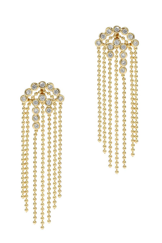 Cubic Zirconia Asterales Bubble Fringe Chandelier Earrings-YELLOW-JEWELRYBOUTIQUEEARRING-ALEXIS BITTAR
