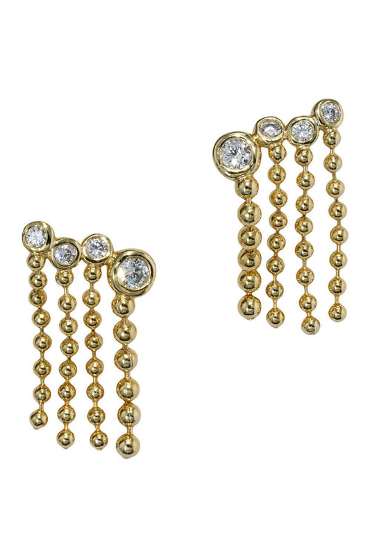 Cubic Zirconia Asterales Bubble Fringe Ear Climber-YELLOW-JEWELRYBOUTIQUEEARRING-ALEXIS BITTAR