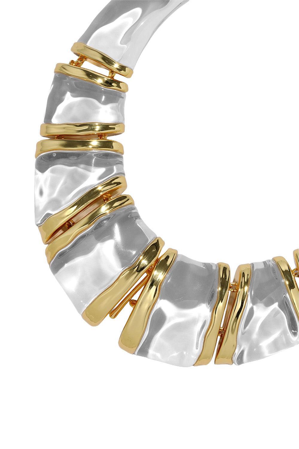 Lucite Segmented Bib Necklace-YELLOW-JEWELRYBOUTIQUENECKLACE O-ALEXIS BITTAR
