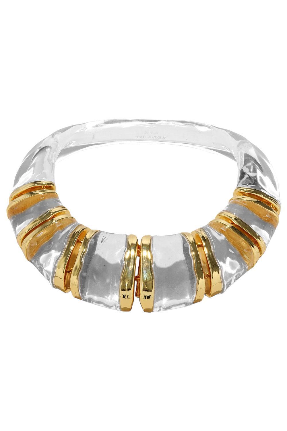  Lucite Segmented Bib Necklace-YELLOW-JEWELRYBOUTIQUENECKLACE O-ALEXIS BITTAR 