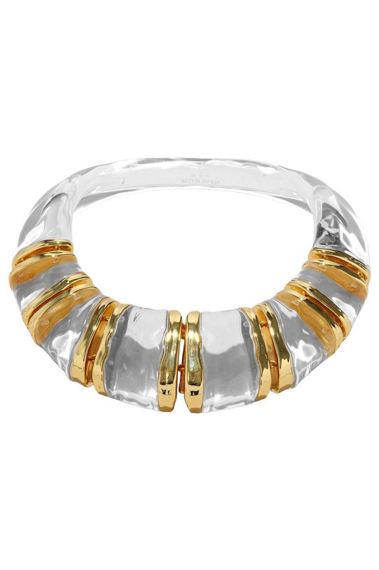 Lucite Segmented Bib Necklace-YELLOW-JEWELRYBOUTIQUENECKLACE O-ALEXIS BITTAR