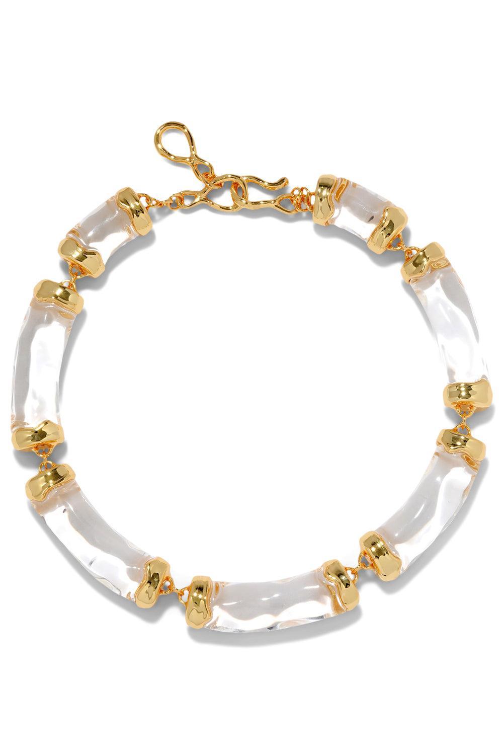 Pillow Link Necklace-YELLOW-JEWELRYBOUTIQUENECKLACE O-ALEXIS BITTAR