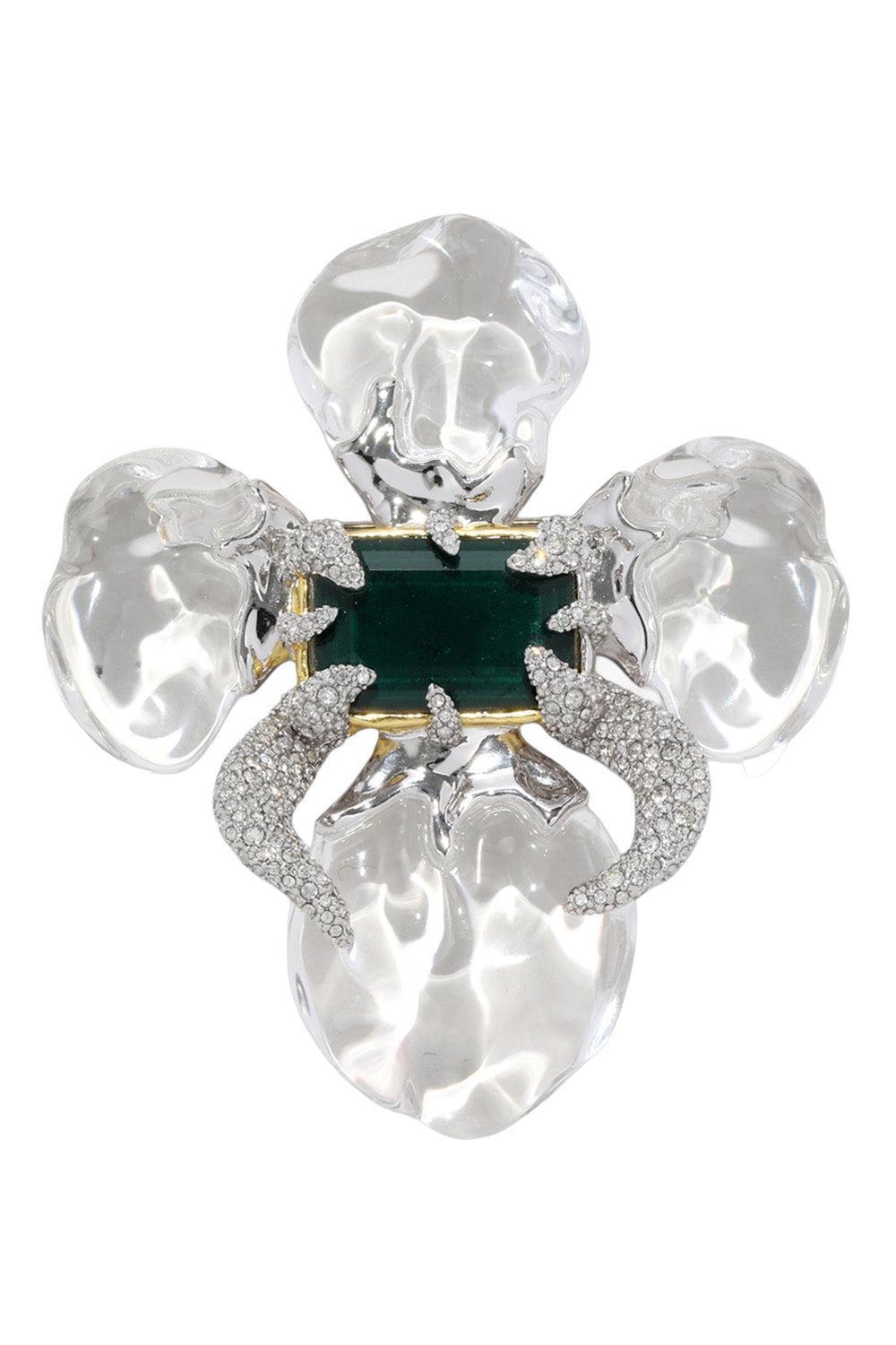  Crystal Silverlake Lucite Flower Pin-CLEAR-JEWELRYBOUTIQUEPIN-ALEXIS BITTAR 