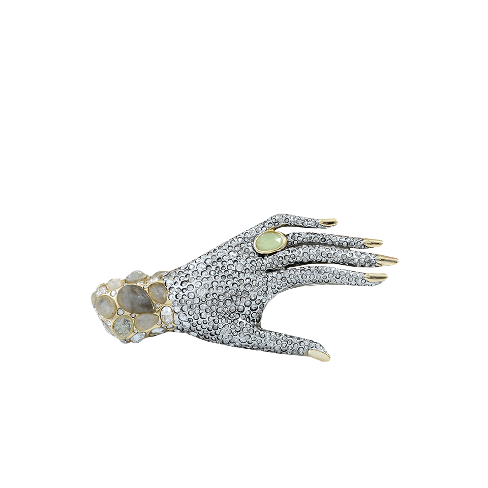ALEXIS BITTAR-Pave Embellished Hand Pin-CRYSTAL