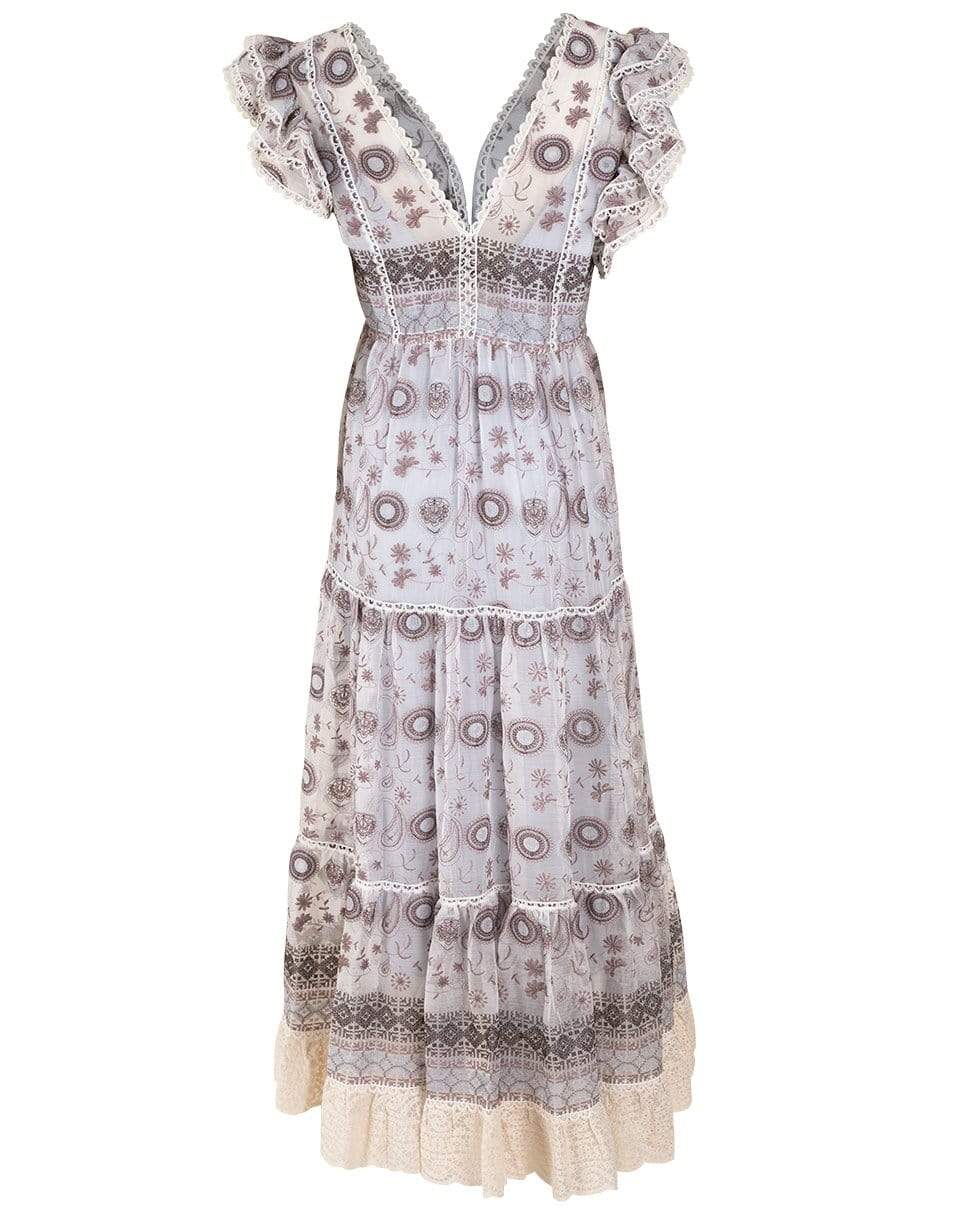 ALEXIS-Medallion Embroidery Beah Dress-