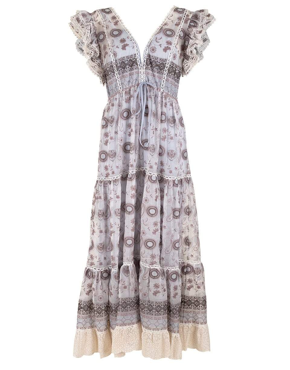 ALEXIS-Medallion Embroidery Beah Dress-