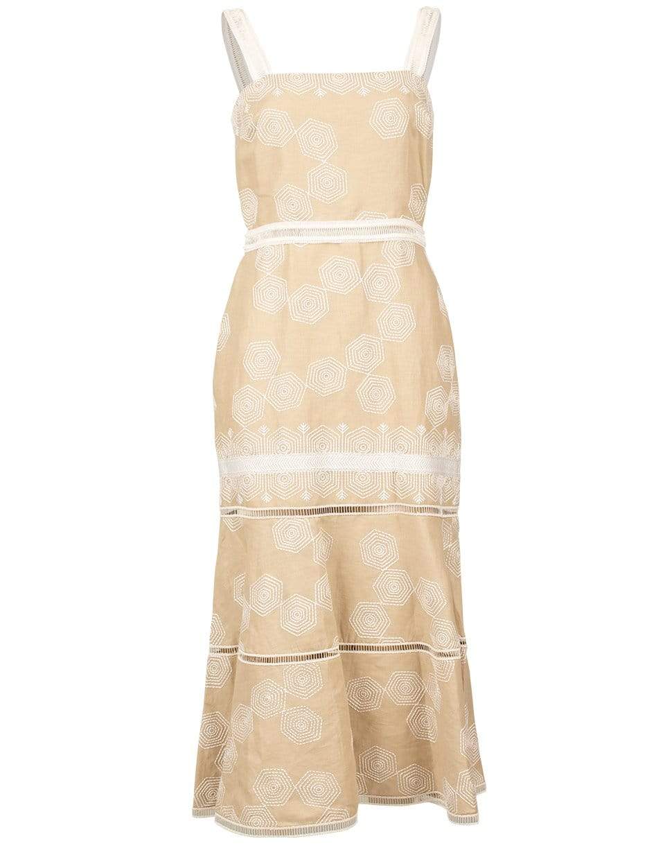 ALEXIS-Delanna Printed Linen Midi Dress-