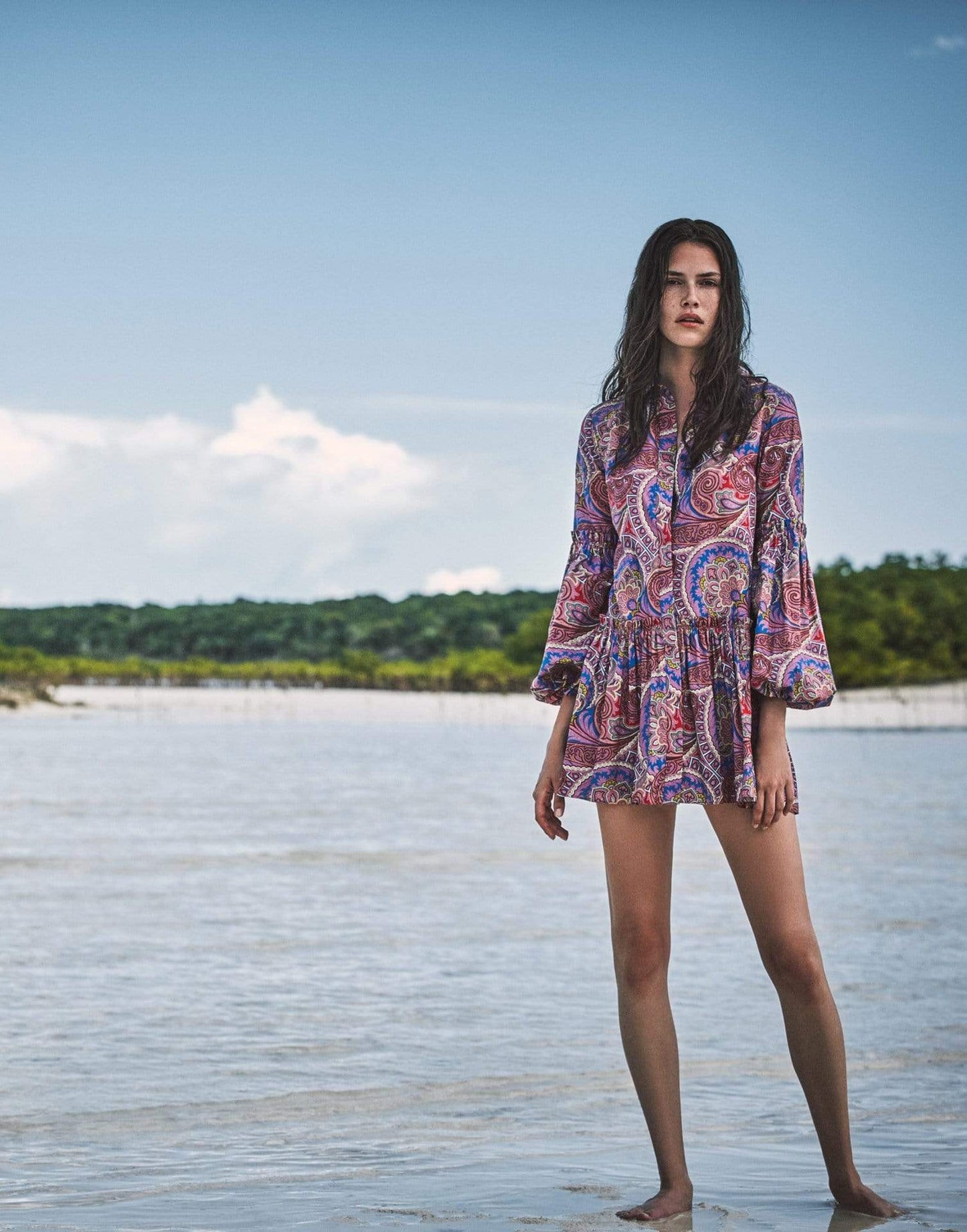 ALEXIS-Zamata Paisley Print Dress-