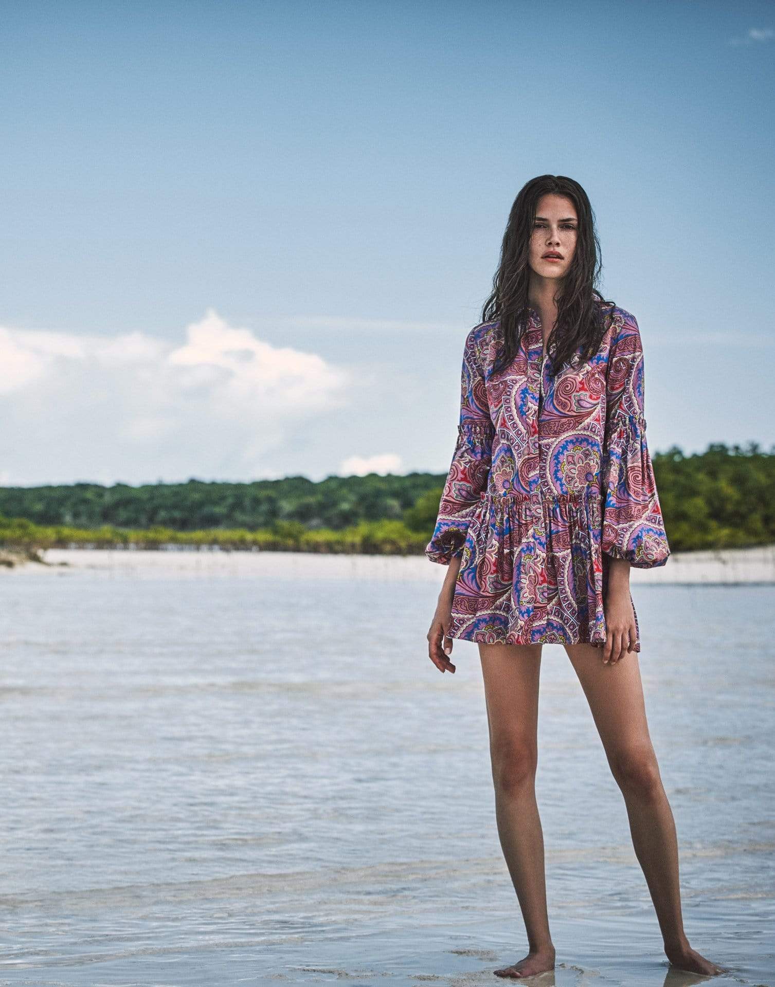 ALEXIS-Zamata Paisley Print Dress-