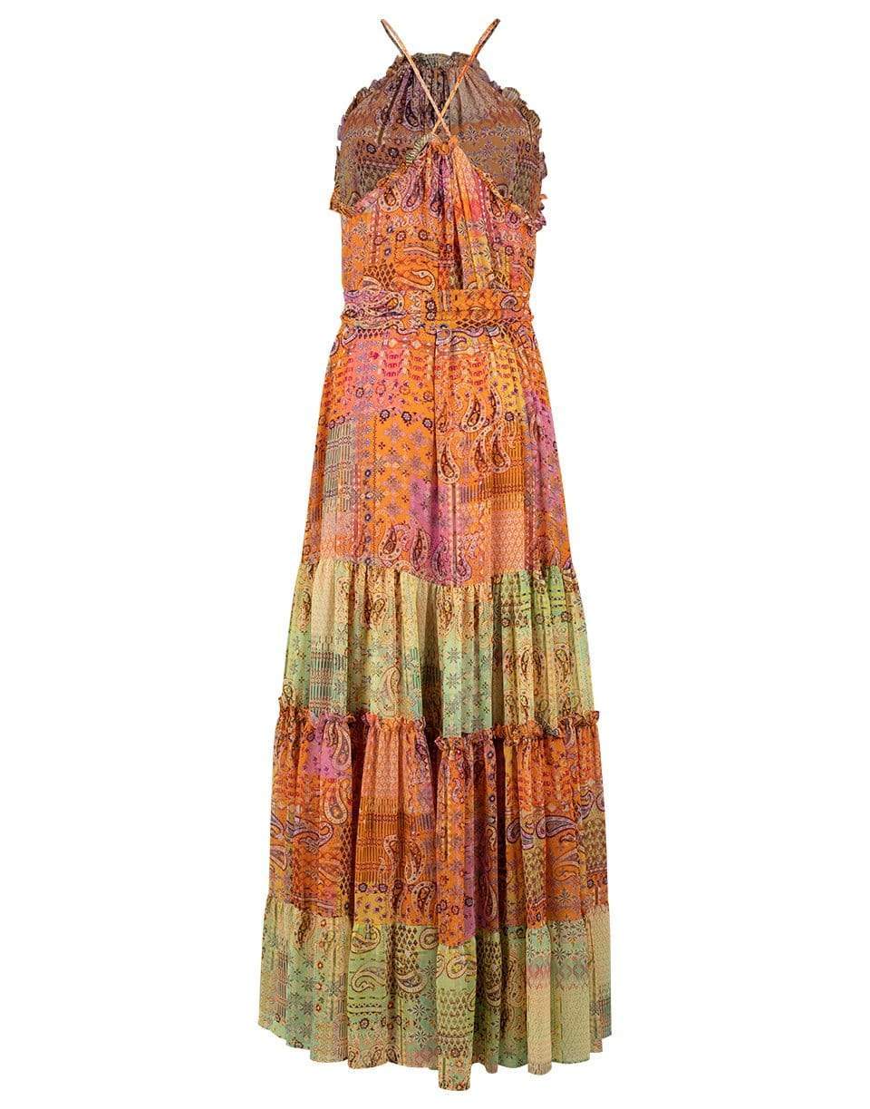 ALEXIS-Rosaline Printed Linen-Blend Maxi Dress-