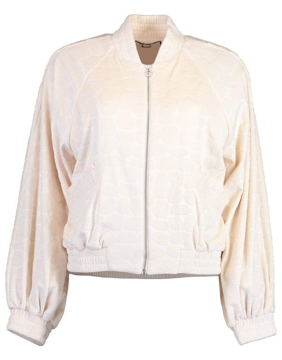 ALEXIS-Perkins Velour Bomber Jacket-