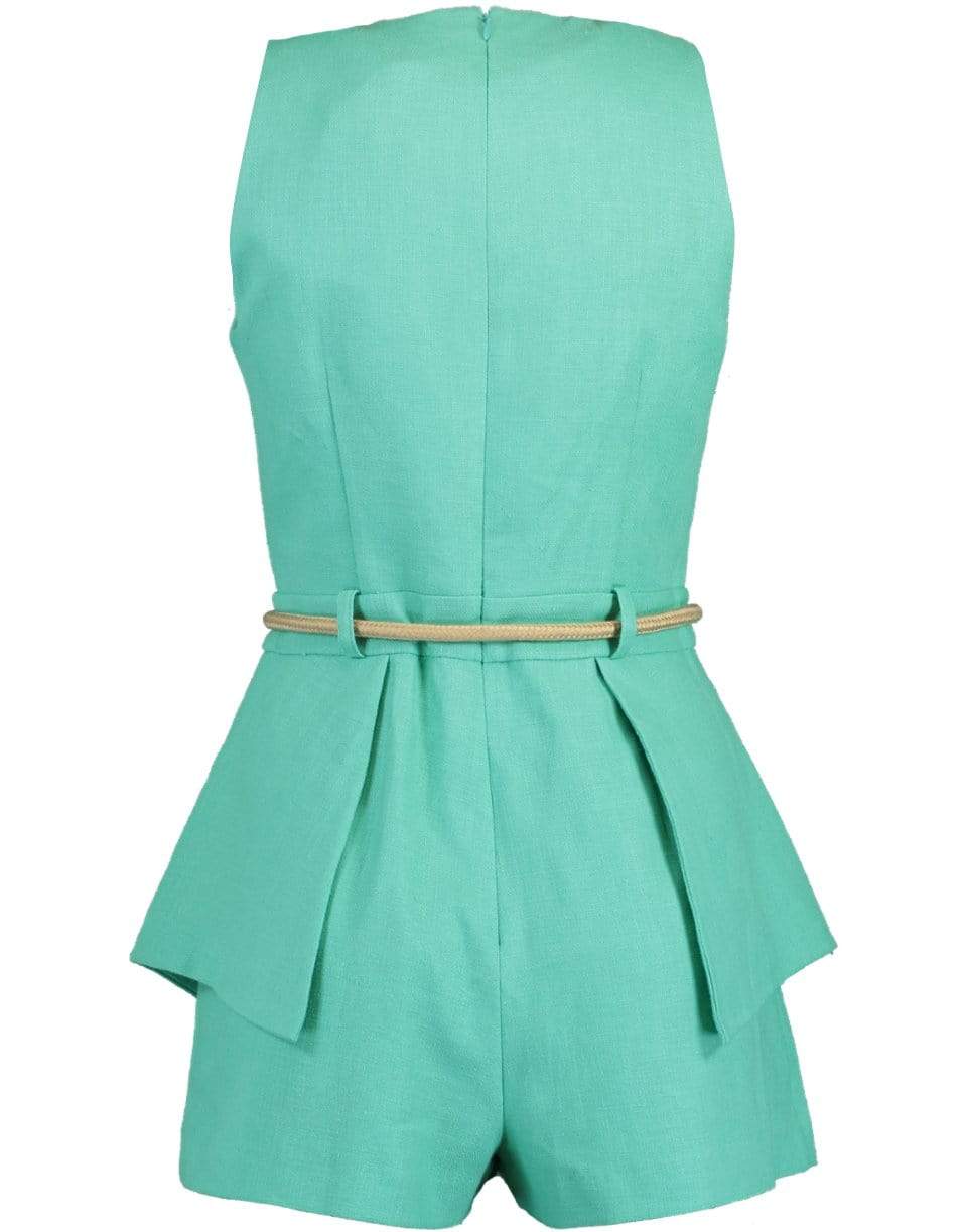 ALEXIS-Metallic Rope Belted Romper-