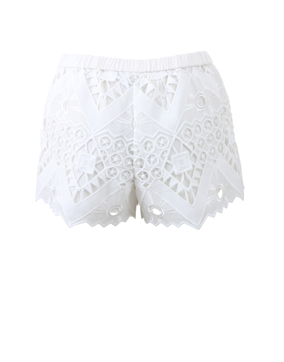 ALEXIS-Gillian Crochet Shorts-WHITE