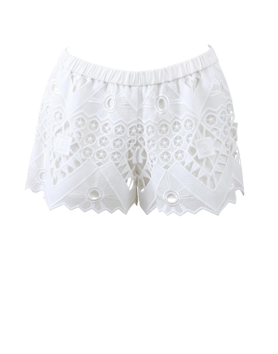 ALEXIS-Gillian Crochet Shorts-WHITE