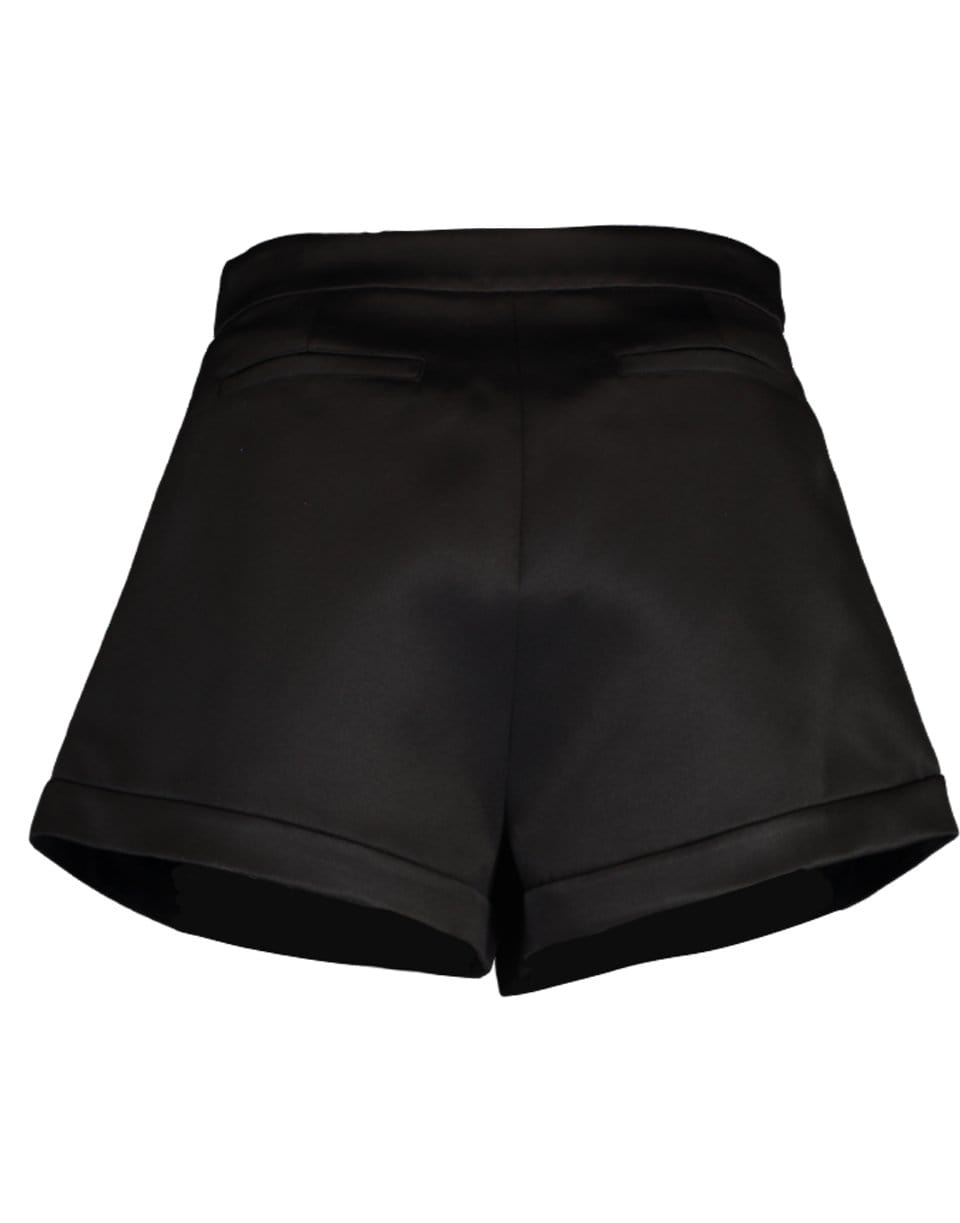 ALEXIS-Gaintes Inverted Pleat Satin Shorts-
