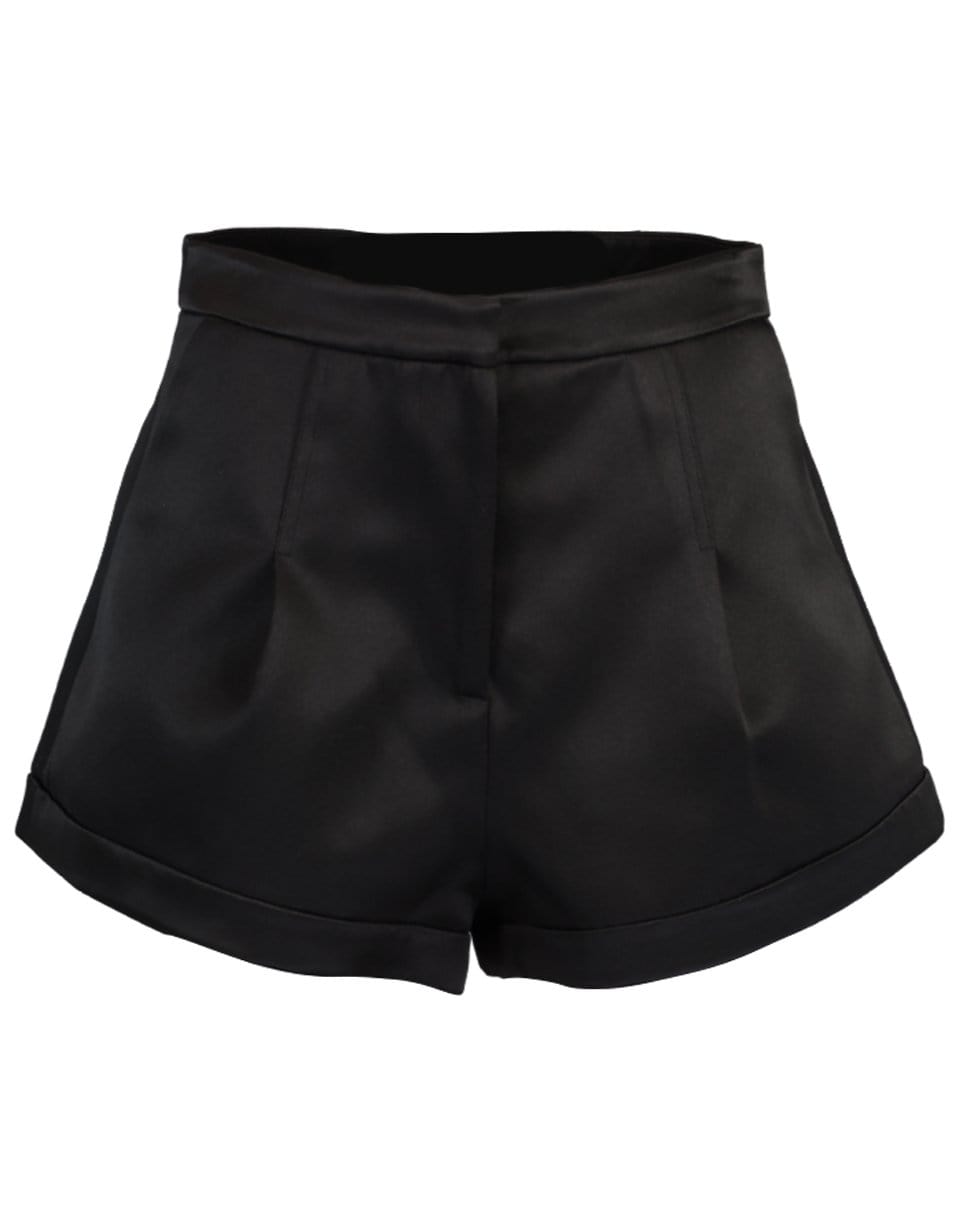 ALEXIS-Gaintes Inverted Pleat Satin Shorts-