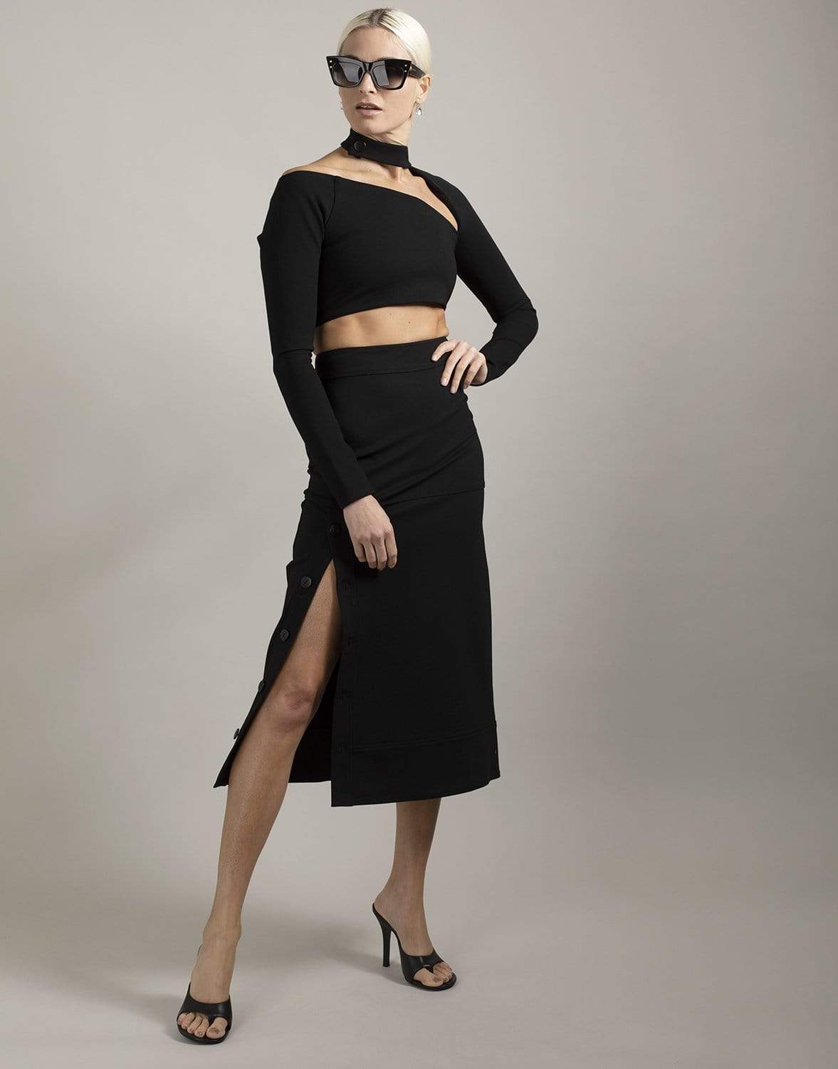 ALEXIS-Neicy Skirt - Black-