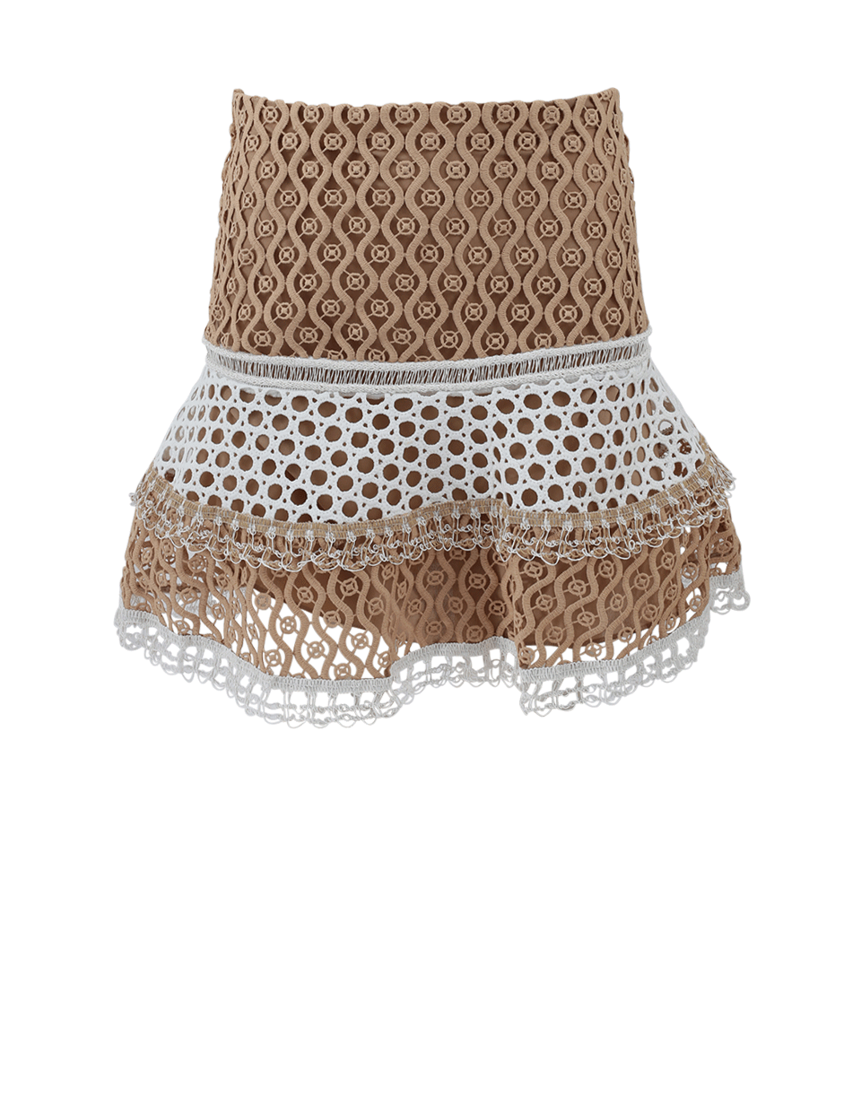 ALEXIS-Larissa Lace Tiered Mini Skirt-