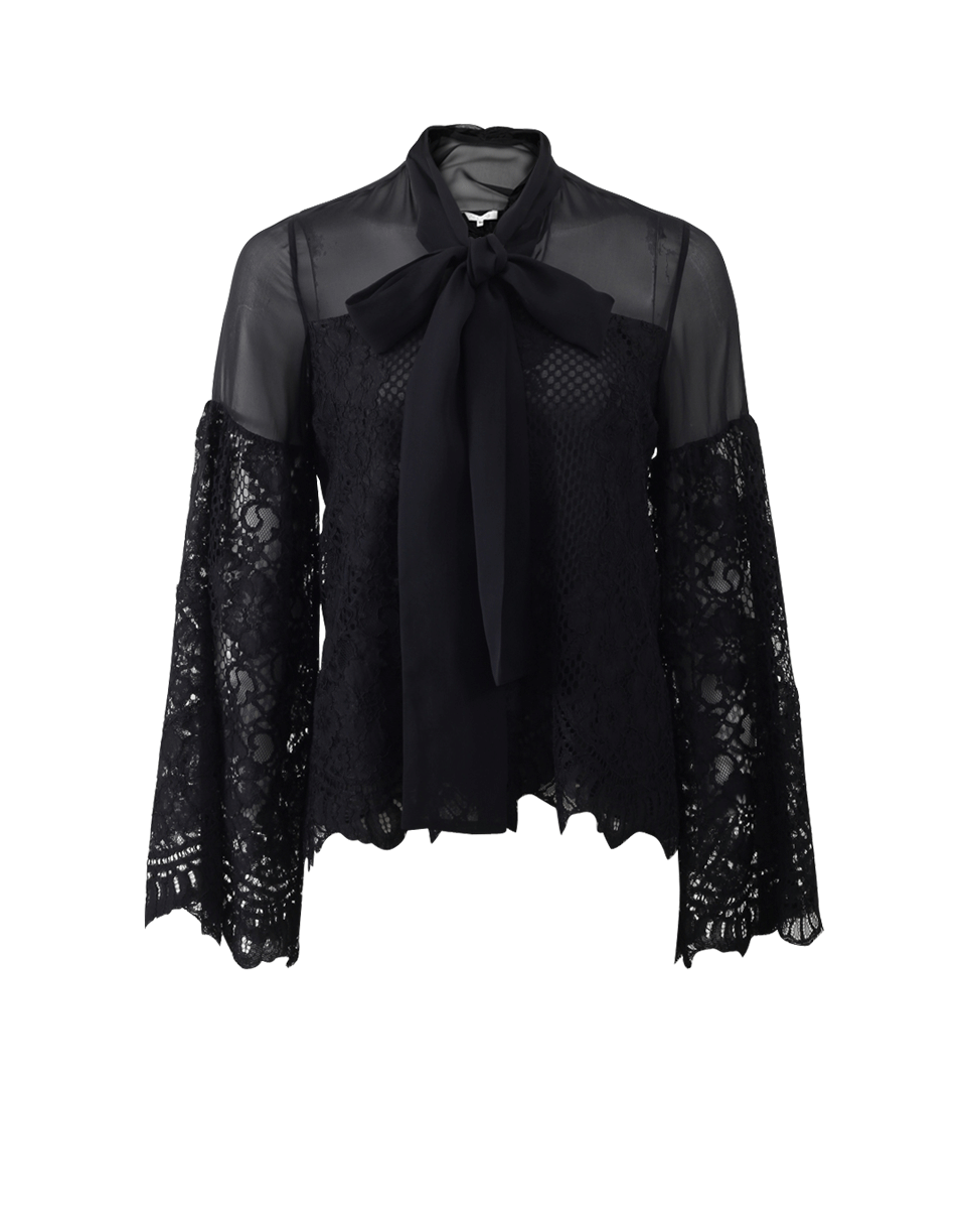 ALEXIS-Salvatore Lace Button Blouse-