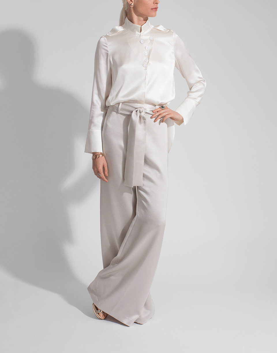ALEXIS-Aleski Silk Button Blouse-