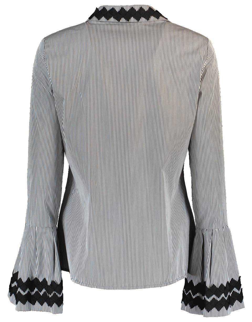 ALEXIS-Toryn Bell Zigzag Trim Top-