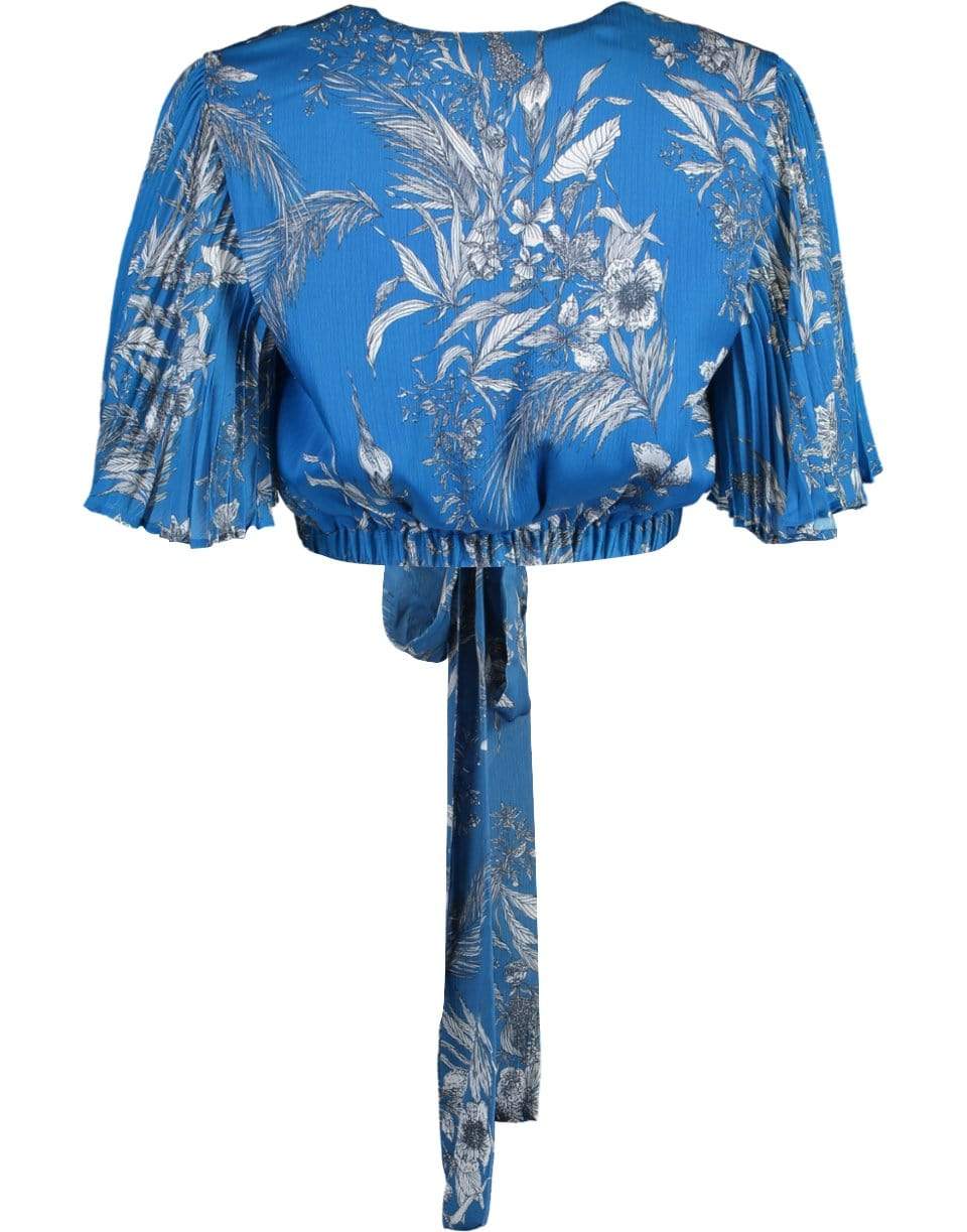 ALEXIS-Blue Palm Rylie Crop Top-
